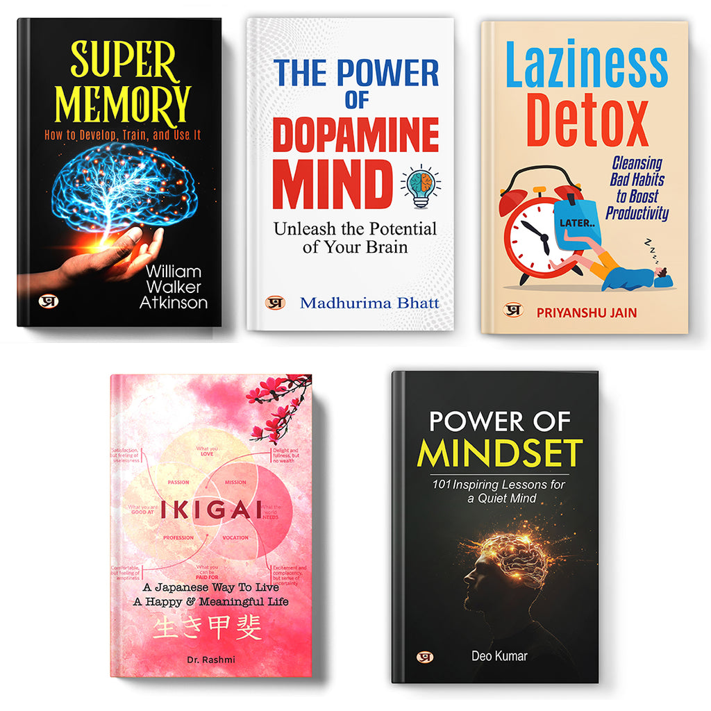 Brain, Memory & Mindset Collection — Set of 5 Self Help Books in Hindi