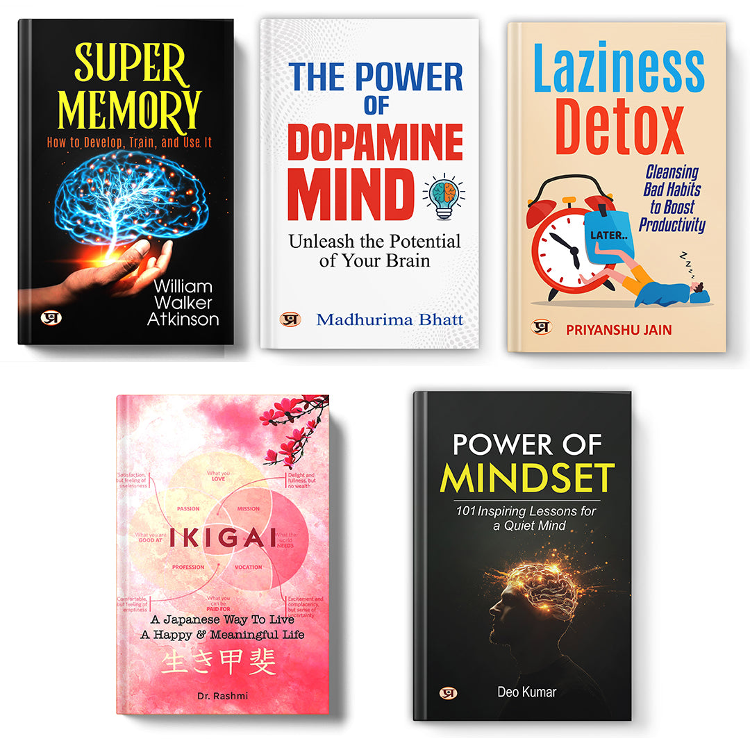 Brain, Memory & Mindset Collection — Set of 5 Self Help Books in Hindi